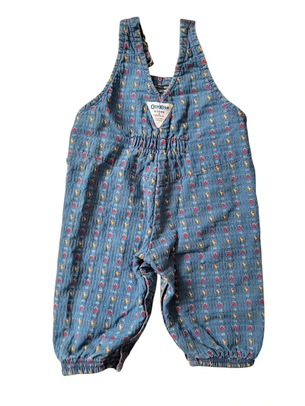 Chicken Overalls Oshkosh B'gosh 6/9M Barn Farm Country Vestbak Made In USA VTG